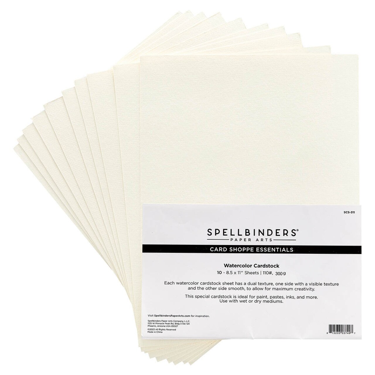 Spellbinders Card Shoppe Essentials Watercolor Cardstock-8.5"X11"